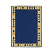 Joy Carpets 5 ft. 4 in. x 7 ft. 8 in. Delightful Diamonds Kid Essentials Rectangle Rug Multicolor